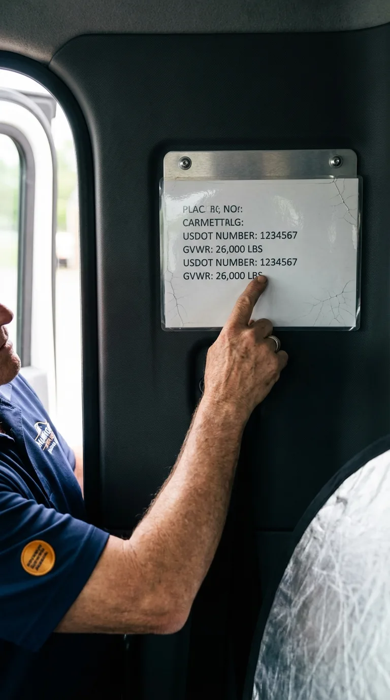 USDOT licensing placard verification in Collinsville